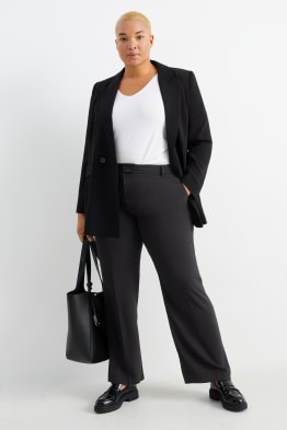 Cloth trousers - mid-rise waist - straight fit