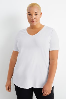 Lot de 2 - T-shirts à encolure en V