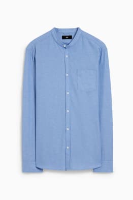 Shirt - regular fit - band collar