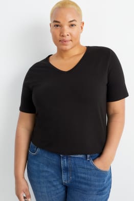 Lot de 2 - T-shirts à encolure en V