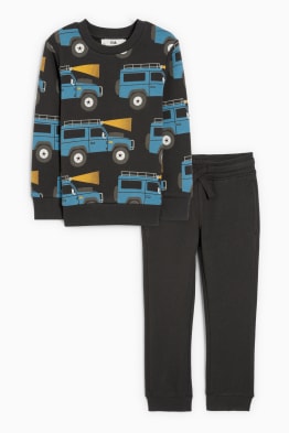 Mașini - set - bluză de molton și pantaloni de trening - 2 piese