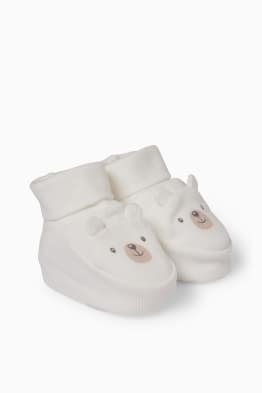 Teddy bear - baby booties