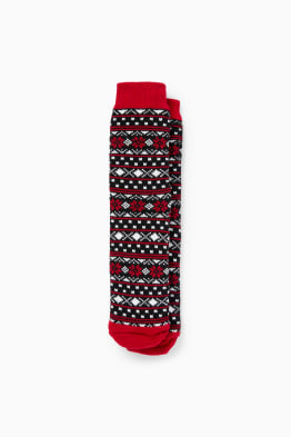 Vánoční protiskluzové ponožky - se vzorem