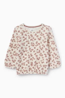 Bluză de molton bebeluși - cu flori