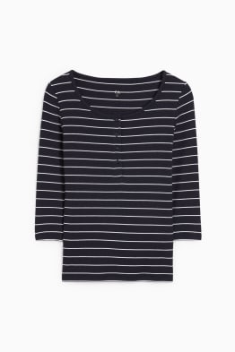 Maglia a maniche lunghe basic - a righe