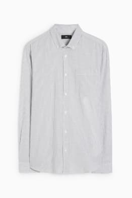 Camisa Oxford - regular fit - button-down - de ratlles