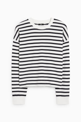 Basic-Sweatshirt - gestreift