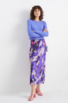 Satin skirt - patterned