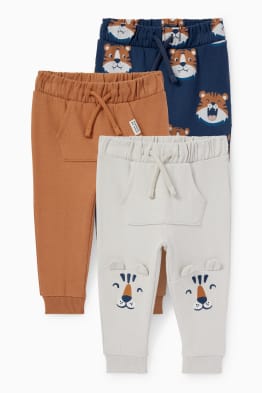 Pack de 3 - tigres - pantalones de deporte para bebé