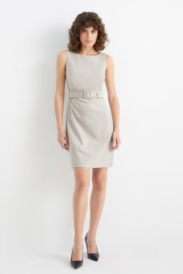 Business sheath dress with belt - mix & match