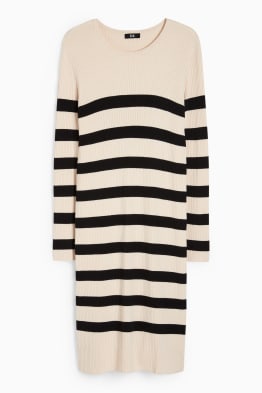 Basic bodycon knitted dress - striped