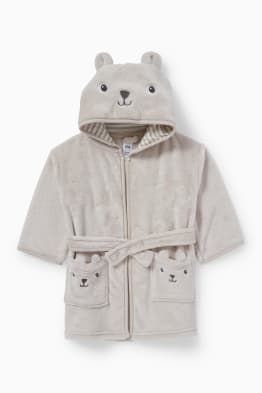 Bear - baby bathrobe with hood