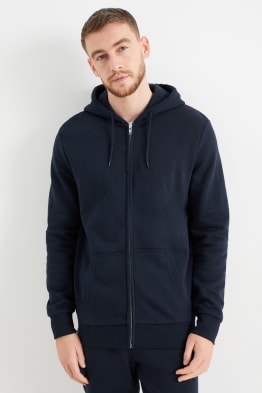 Zip-through sweatshirt with hood