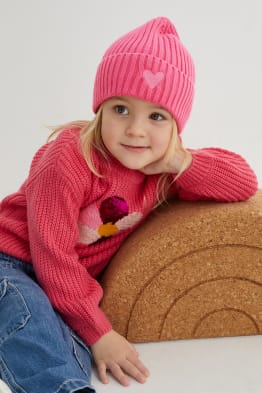 Heart - knitted hat