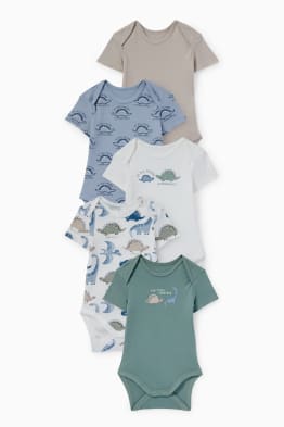 Multipack of 5 - dinosaur - baby bodysuit