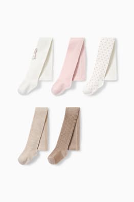 Lot de 5 - petit lapin - collants bébé