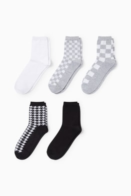Set van 5 paar - sokken - geruit