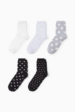 Set van 5 paar - sokken - met stippen