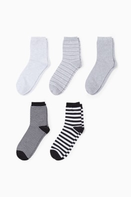 Lot de 5 paires - chaussettes - à rayures