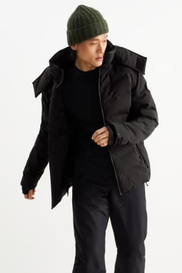 Ski jacket with hood