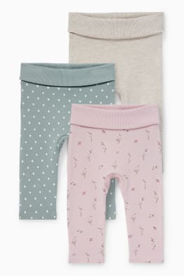 Multipack of 3 - baby thermal leggings