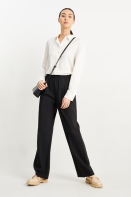 Pantalons de tela - high waist - straight fit