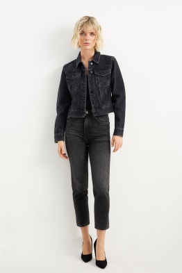 Mom jeans amb pedres d'estràs - high waist