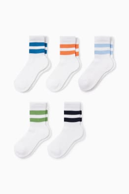 Set van 5 paar - sokken - gestreept