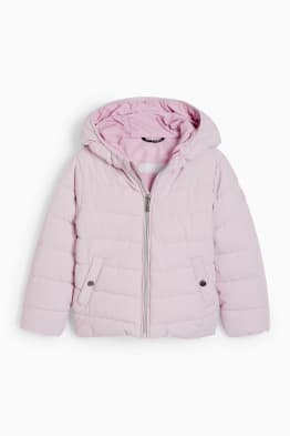 Quilted jacket with hood - water-repellent