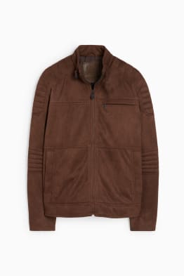 Caçadora biker - pell girada sintètica
