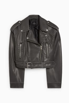 CLOCKHOUSE - jachetă crop de motociclist - imitație de piele