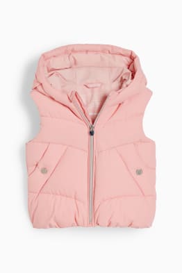 Quilted gilet with hood - water-repellent