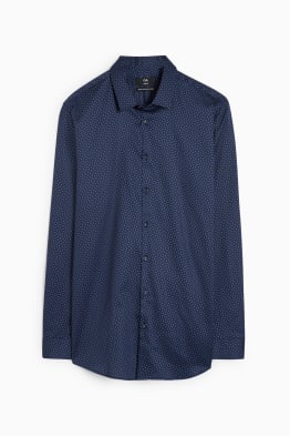 Chemise de bureau - coupe slim - col kent - facile à repasser