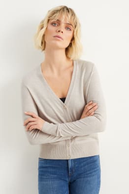 Basic-Strickjacke