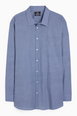 Business-overhemd - regular fit - kent - minimalistische opdruk