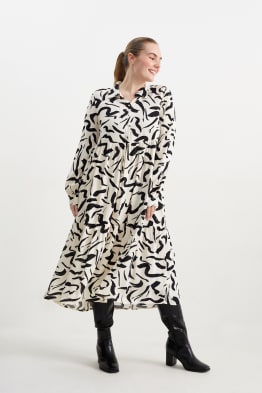 Robe-chemisier en viscose - à motif