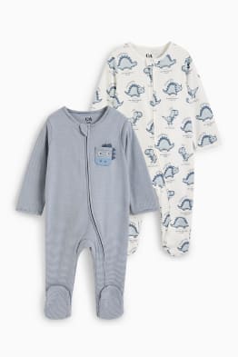 Multipack 2er - Dino - Baby-Schlafanzug