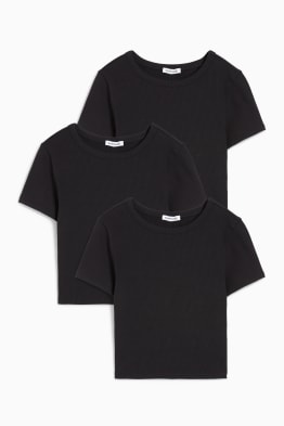 CLOCKHOUSE - multipack of 3 - cropped T-shirt