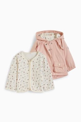 2-in-1-Baby-Jacke mit Kapuze