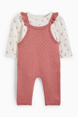 Baby-Outfit - 2 teilig - geblümt