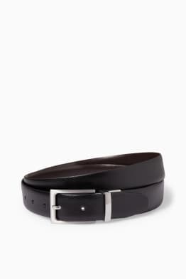 Reversible leather belt