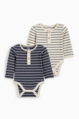 Lot de 2 - bodys bébé - à rayures