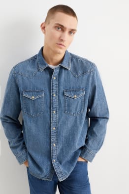 Denim shirt - regular fit - kent collar