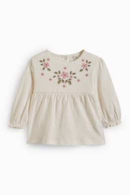 Květinový motiv - tričko s dlouhým rukávem pro miminka