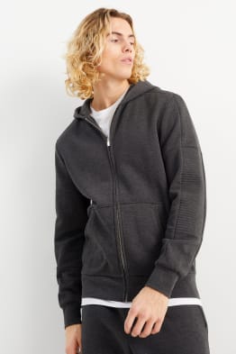 Grey zip through hoodie hotsell