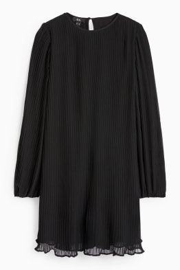 Pleated A-line dress