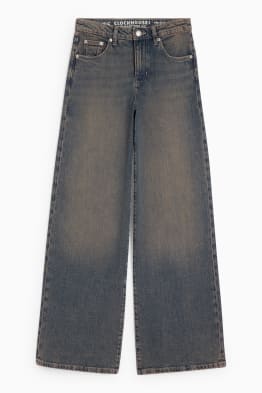 CLOCKHOUSE - wide leg jeans - talie medie
