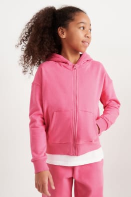 Zip-through sweatshirt with hood