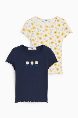 Confezione da 2 - fiori - t-shirt