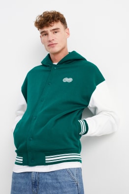 Collegejacke mit Kapuze